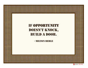 Opportunity knocks -writer's door